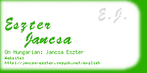 eszter jancsa business card